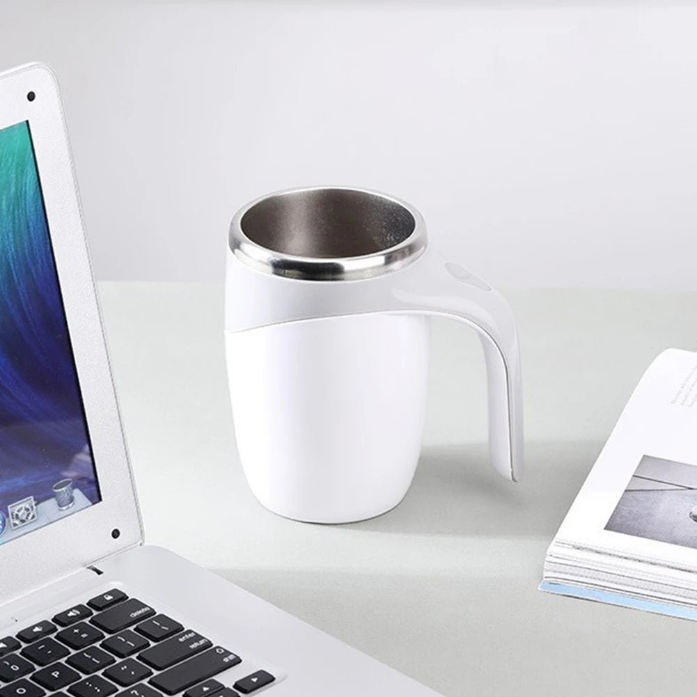 Taza de café portátil automática con agitación magnética, recargable, de acero inoxidable 304, eléctrica, para mezclar café