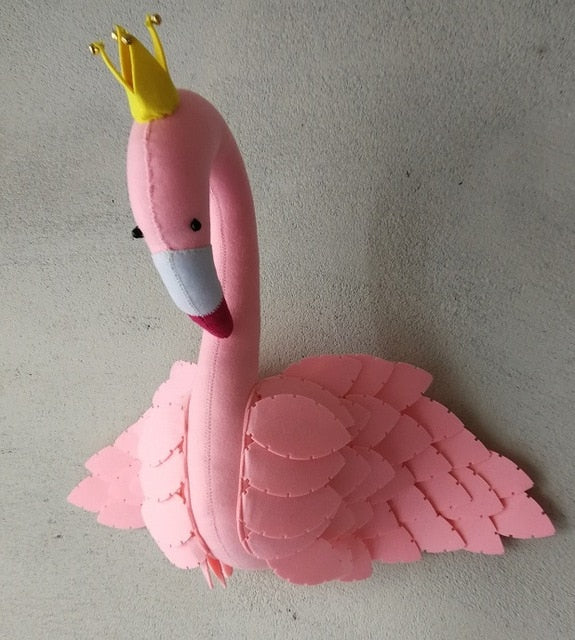 Animal Head Plush Decorations