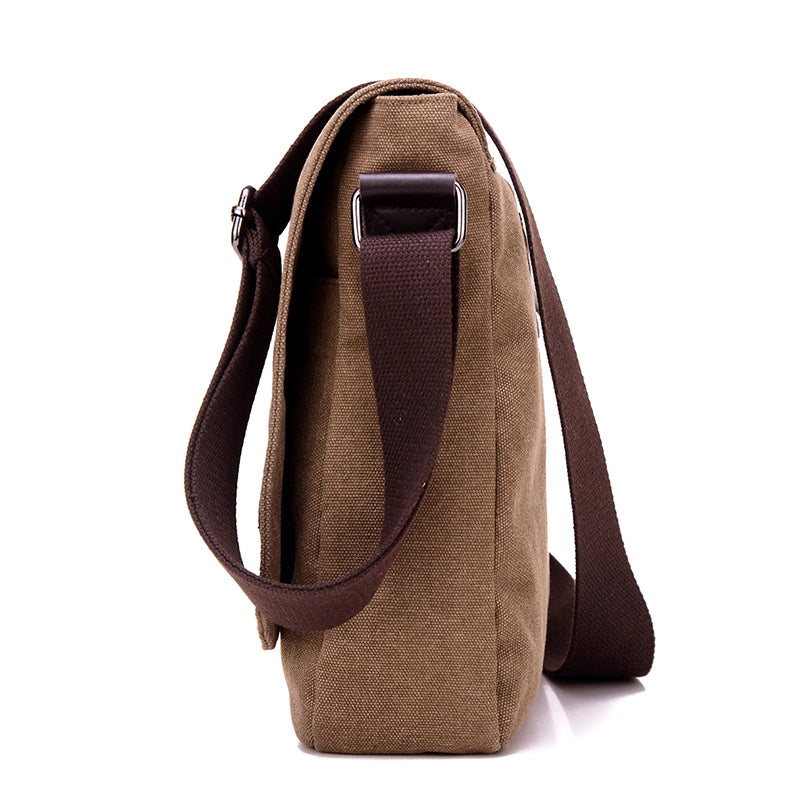 Simplistic Canvas Messenger Bag