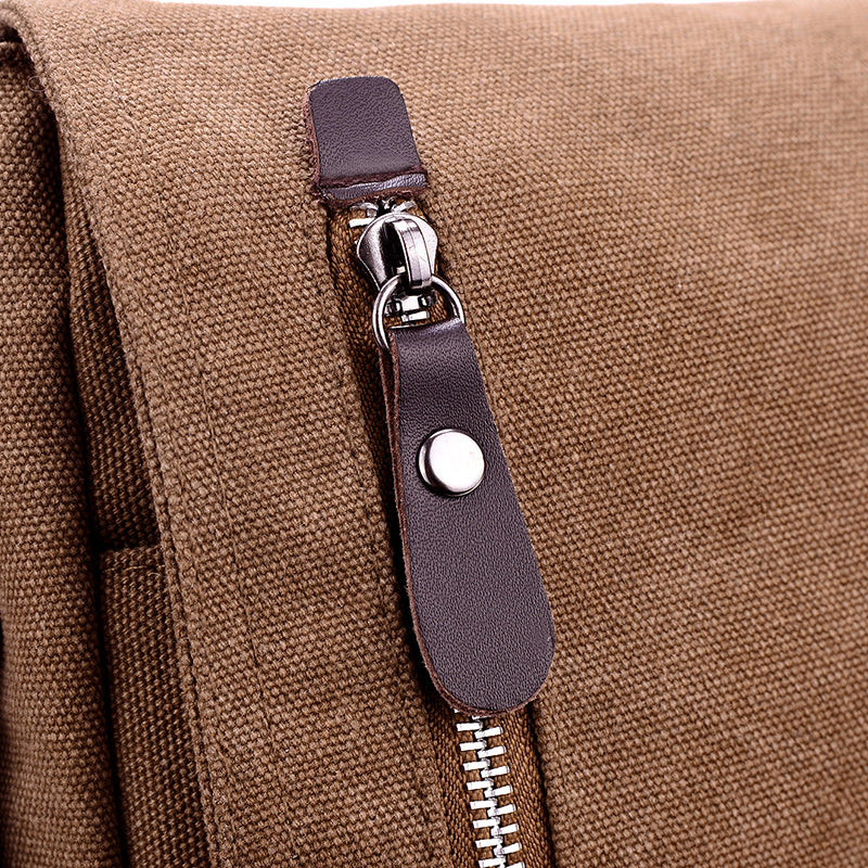Simplistic Canvas Messenger Bag