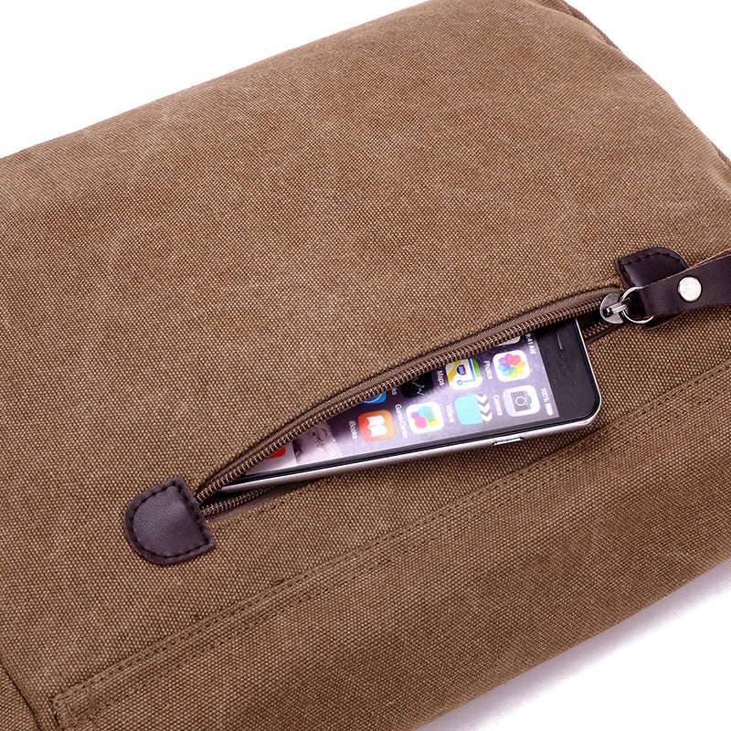 Simplistic Canvas Messenger Bag