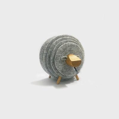 Wooden Sheep Felt Coasters