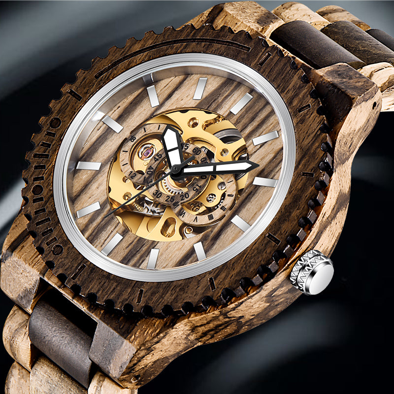 Luxury Wooden Mechanical Watch