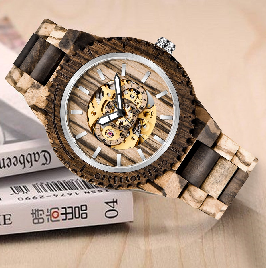 Luxury Wooden Mechanical Watch