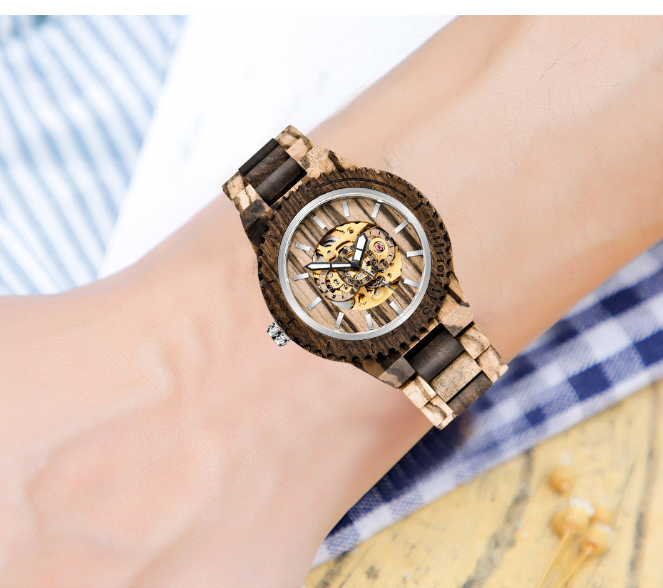 Luxury Wooden Mechanical Watch