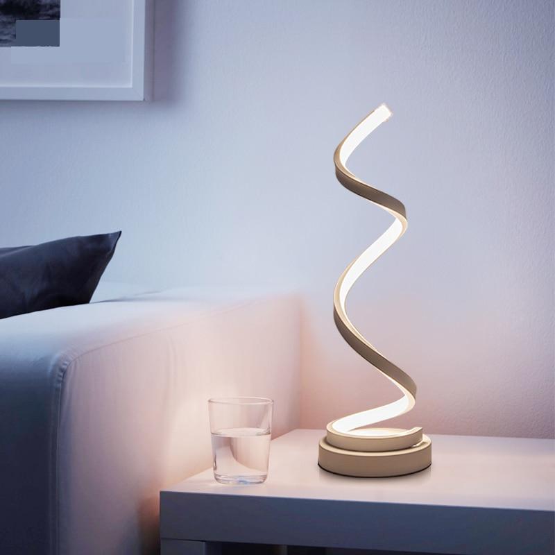 Spiral Modern Acrylic Table Lamp