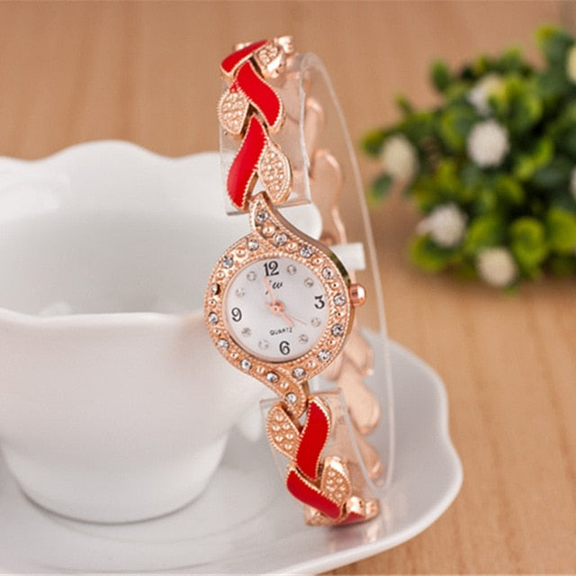 Twisted Crystal Luxury Watch
