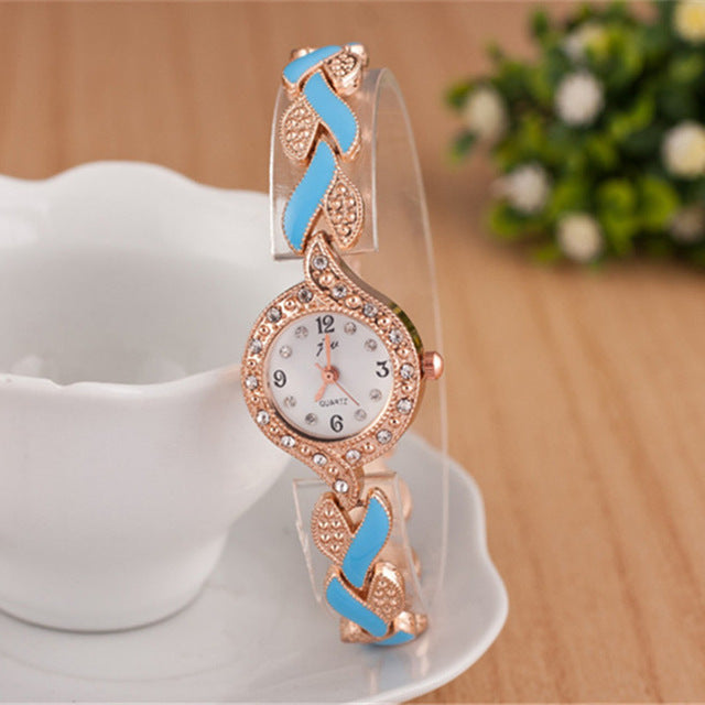 Twisted Crystal Luxury Watch