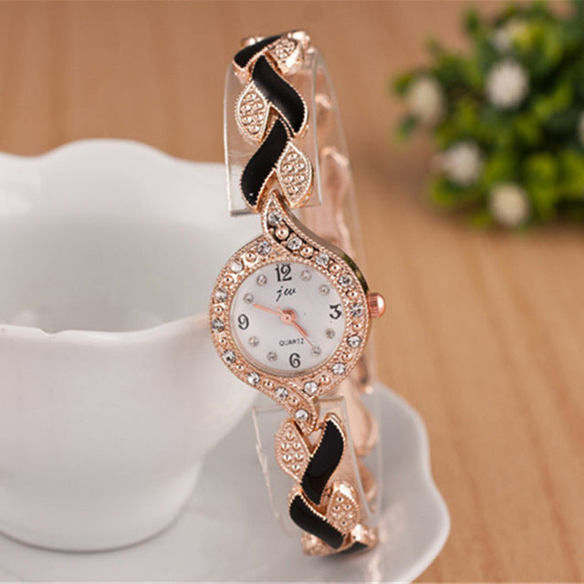 Twisted Crystal Luxury Watch