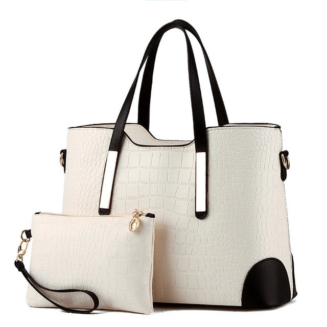 Bolso de mano vintage tipo mensajero con diseño de cocodrilo