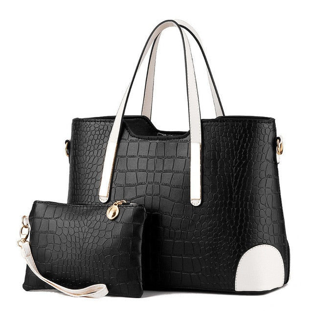 Bolso de mano vintage tipo mensajero con diseño de cocodrilo