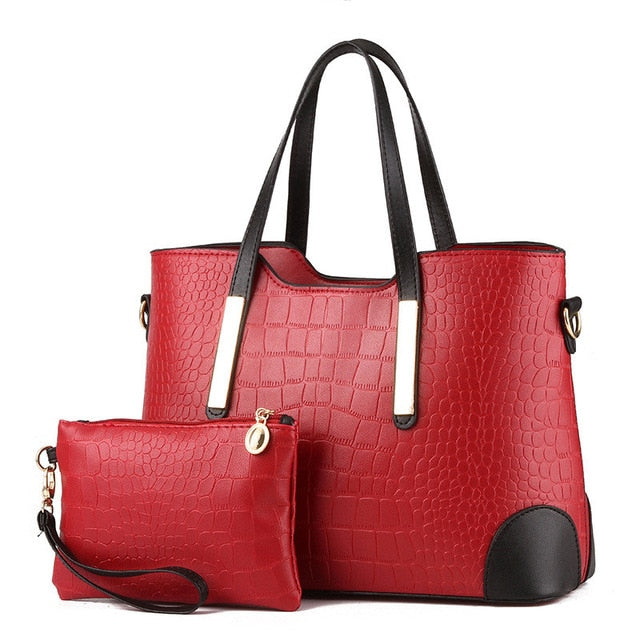 Bolso de mano vintage tipo mensajero con diseño de cocodrilo