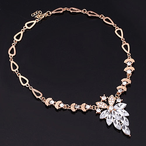 Women's Wedding Bracelet Necklace Jewelry Set