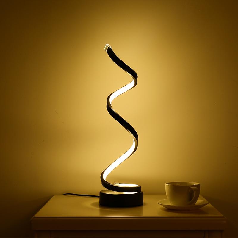 Spiral Modern Acrylic Table Lamp