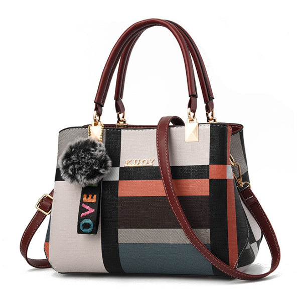 Bolso de mano a cuadros