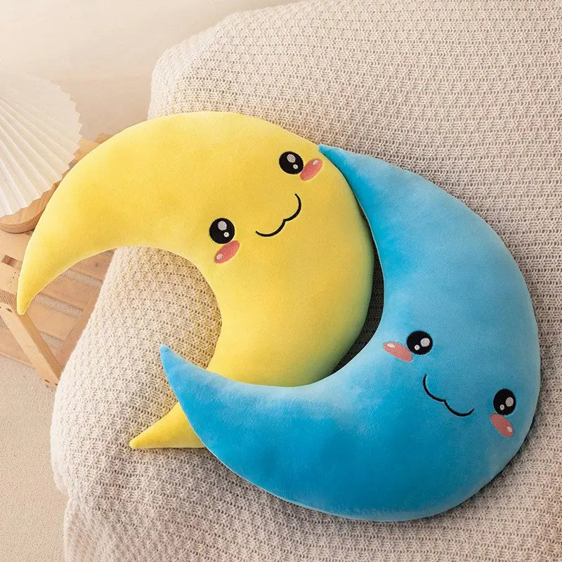 25cm New Sky Style Funny Smile Moon Soft Plush Toy Baby Cute Throw Pillow Comfort Dolls Home Decor Xmas Gift Kids