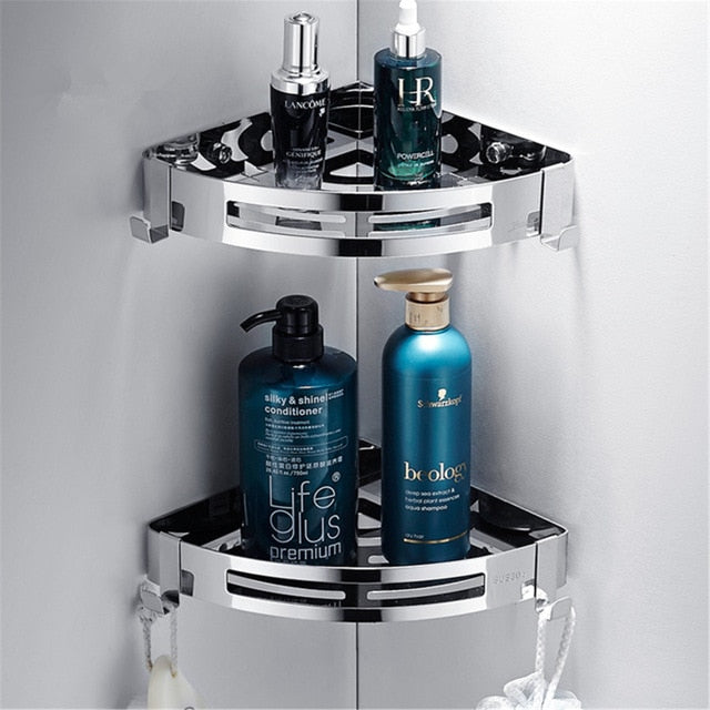 Steel Corner & Wall Bathroom Shelves