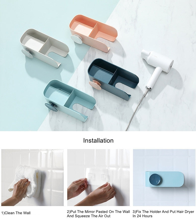 Minimalist Hair Dryer Storage Rack