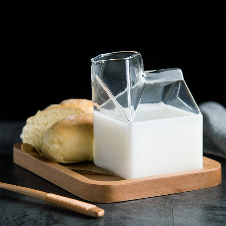 Milk Carton Creamer Glass