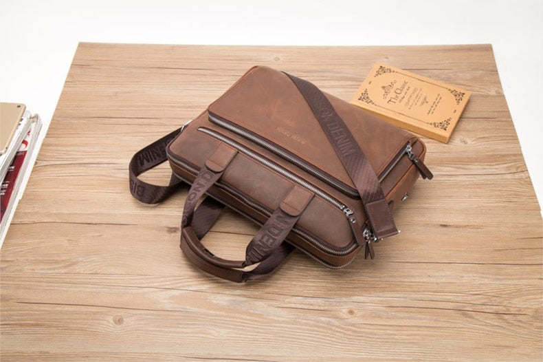 Genuine Cowhide Leather Satchel