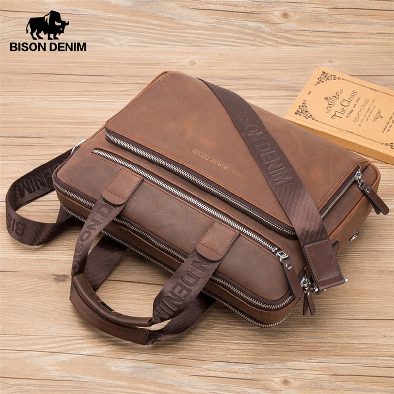 Genuine Cowhide Leather Satchel