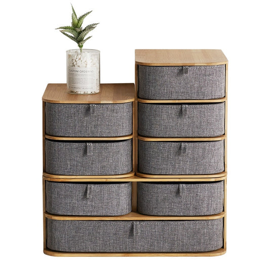 Modular Bamboo Desktop Storage Box