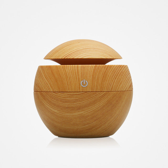 Modern Wood LED Essential Oil Diffuser