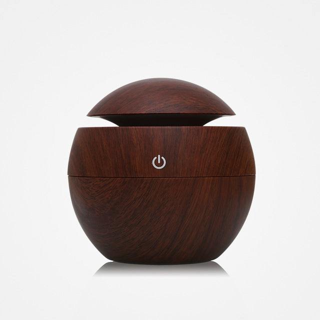 Modern Wood LED Essential Oil Diffuser