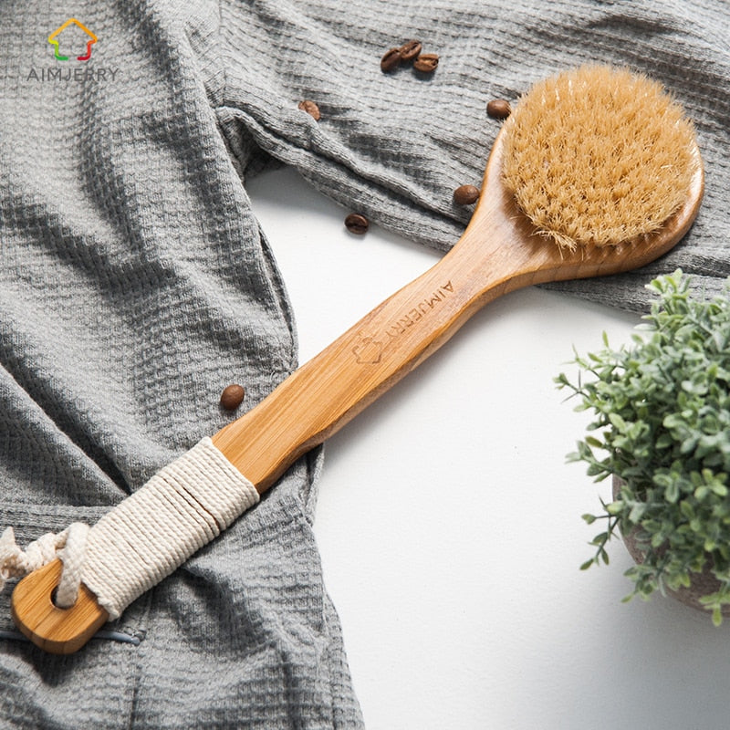 Natural Wood Body Brush