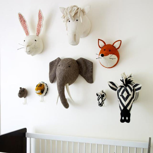 Animal Head Plush Decorations