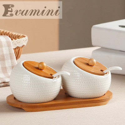 Ceramic Seasoning Container & Ladle