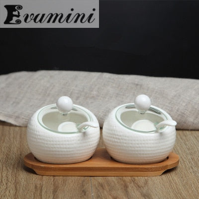 Ceramic Seasoning Container & Ladle