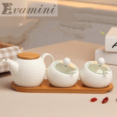 Ceramic Seasoning Container & Ladle