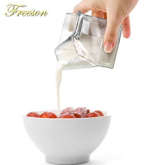 Milk Carton Creamer Glass