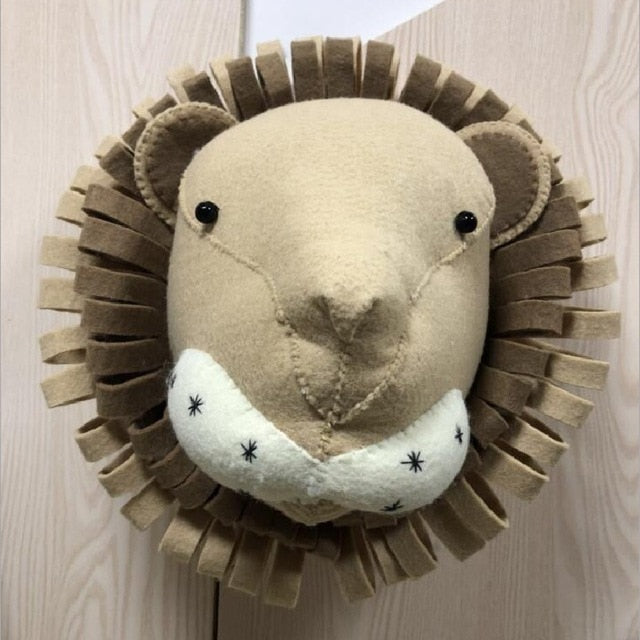 Animal Head Plush Decorations