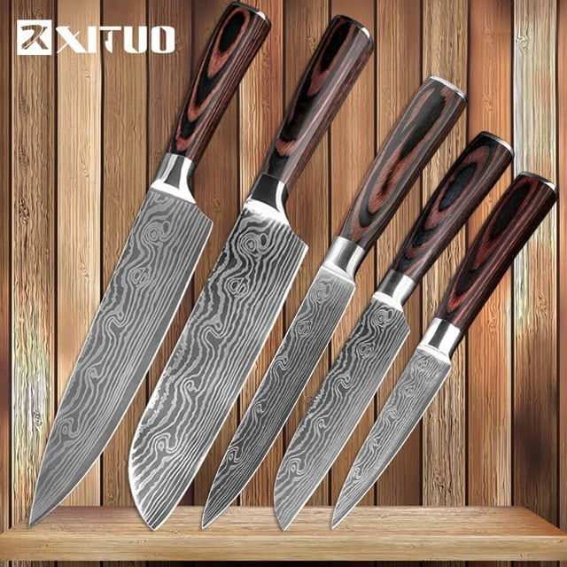 Damascus Knife Set