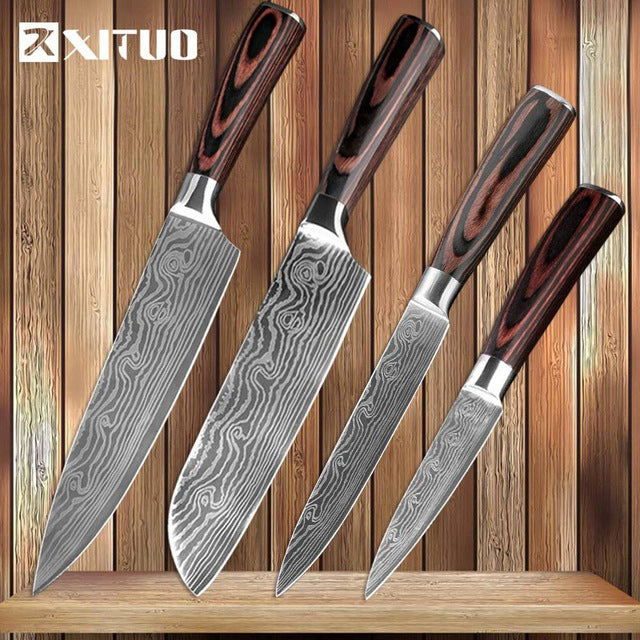 Damascus Knife Set