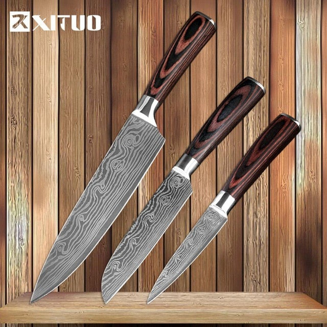 Damascus Knife Set