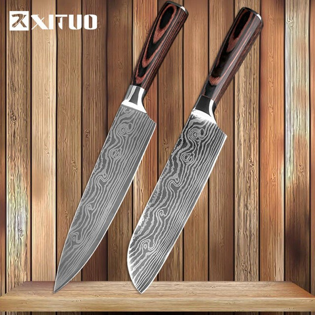 Damascus Knife Set