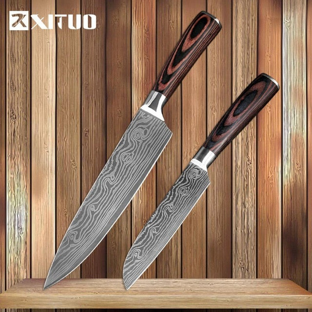 Damascus Knife Set