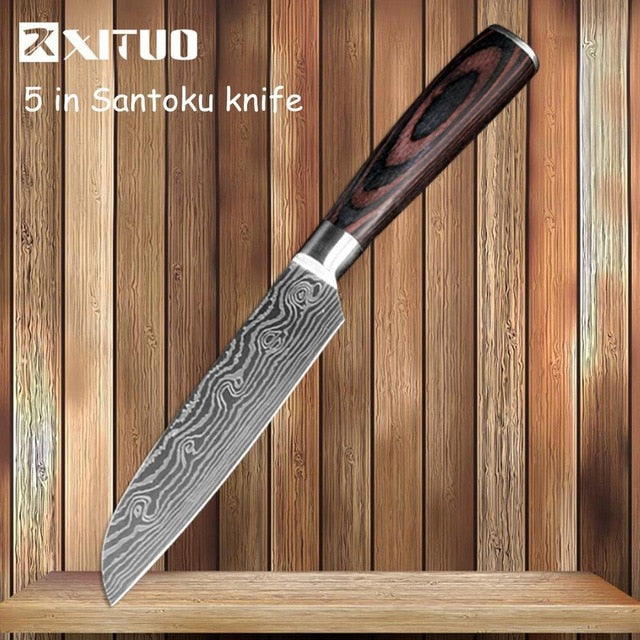 Damascus Knife Set