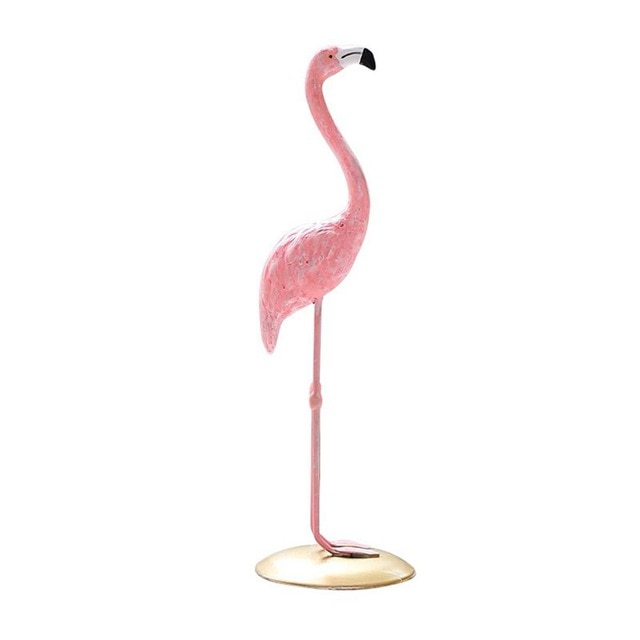 1 Piece Pink Flamingo Desktop Lovely Figure Home Decoration Statue