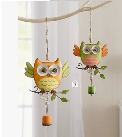 Children's Room Decor Metal Owl Wind Chimes