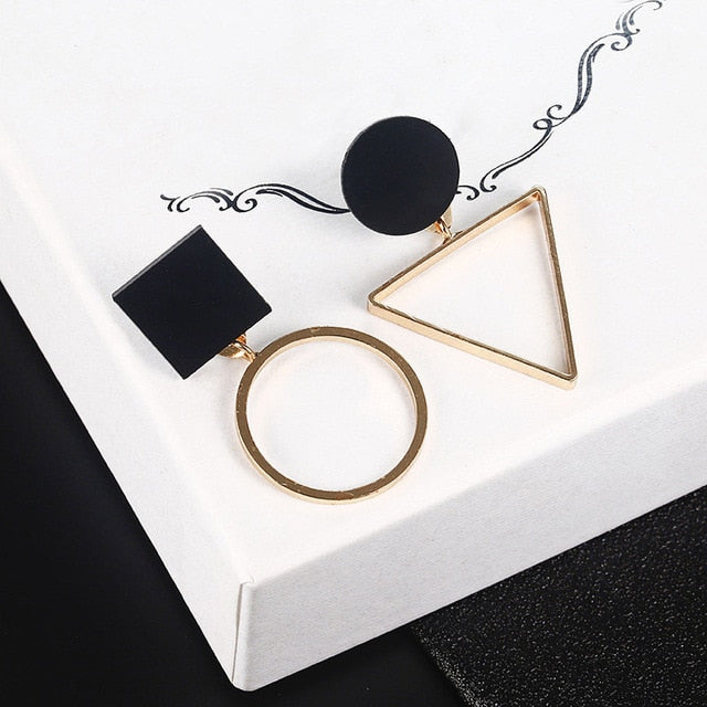 Long Slope Circle Earrings For Women