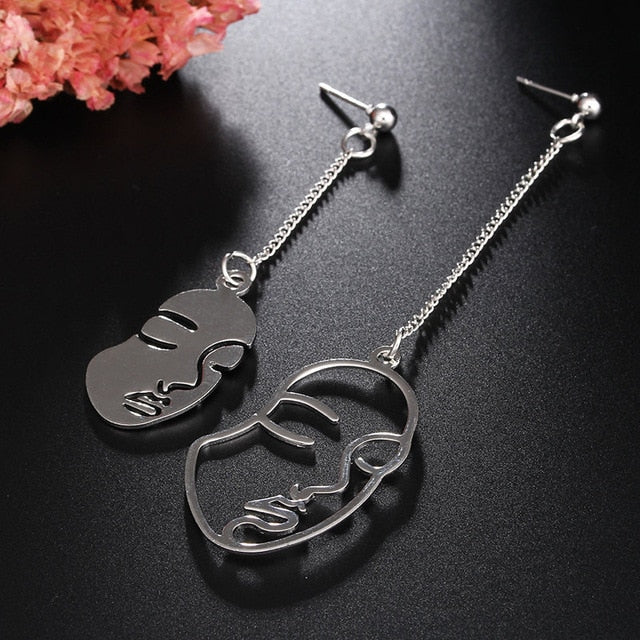 Long Slope Circle Earrings For Women