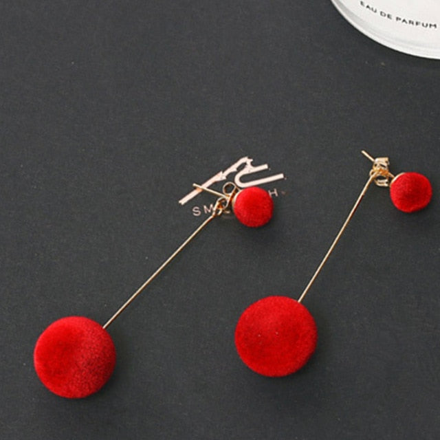 Long Slope Circle Earrings For Women