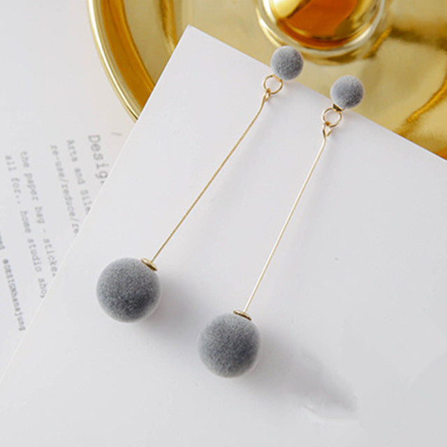 Long Slope Circle Earrings For Women