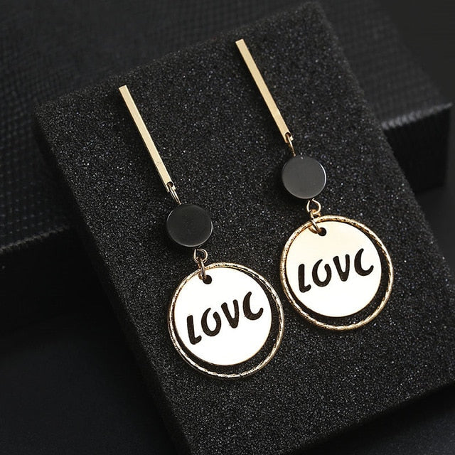 Long Slope Circle Earrings For Women