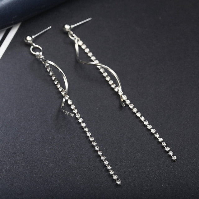 Long Slope Circle Earrings For Women