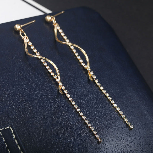 Long Slope Circle Earrings For Women